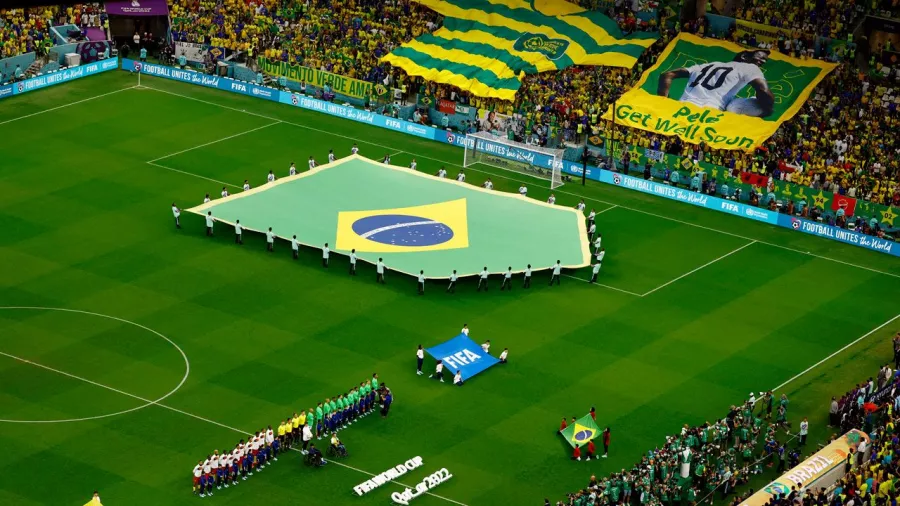 La 'Torcida' brasileña no se olvidó de Pelé y le mandó un mensaje desde la grada en Catar 2022