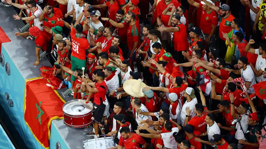 Afición de Marruecos, verdadera protagonista en la eliminatoria ante a España