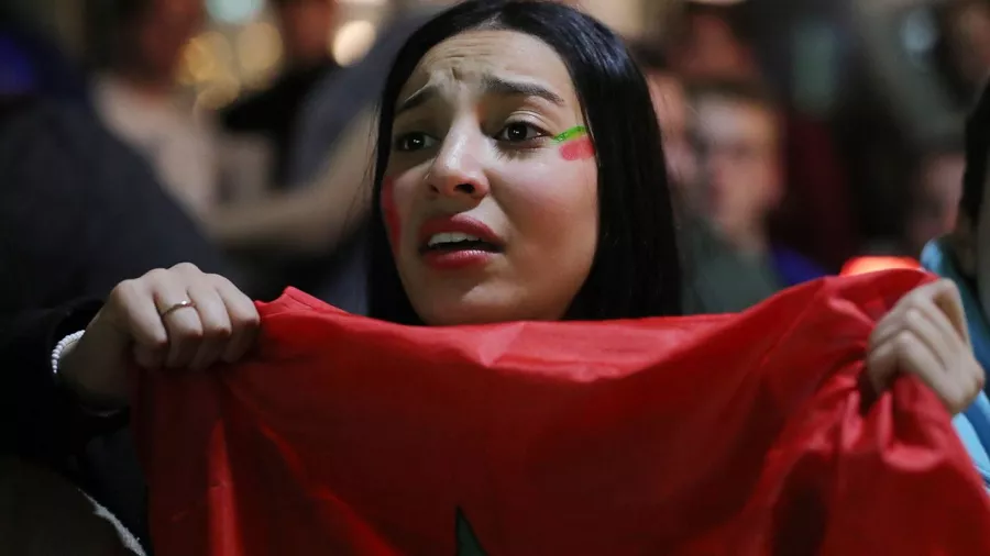 La fiesta se transformó en lágrimas entre la afición marroquí