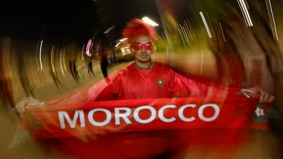 Los fans de Marruecos se 'robaron' las tribunas del Al Bayt.