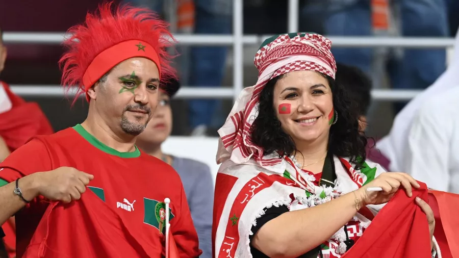 La afición de Marruecos no faltó a la cita y al duelo por el tercer puesto en Catar 2022