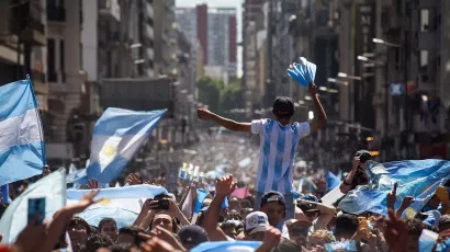 Una marea albiceleste celebró el título de Argentina en Buenos Aires