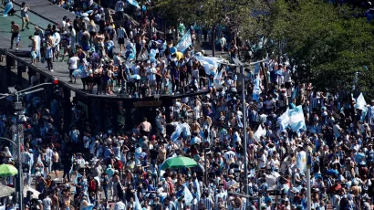 Una marea albiceleste celebró el título de Argentina en Buenos Aires
