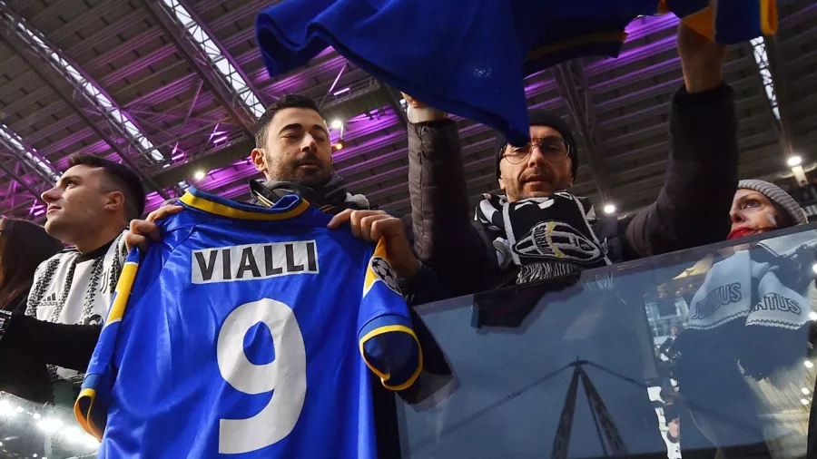 Homenaje a Gianluca Vialli previo al Juventus ante Udinese de la Serie A