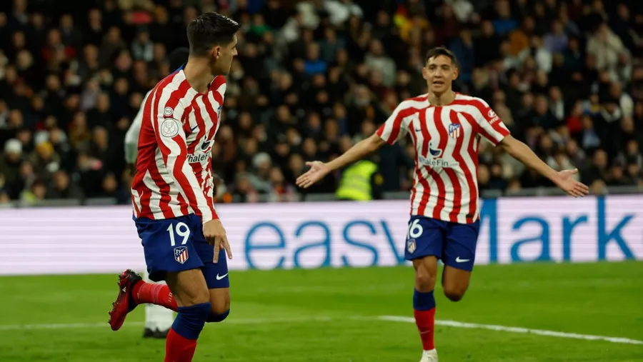 Álvaro Morata adelanta al Atlético y silencia al Santiago Bernabéu