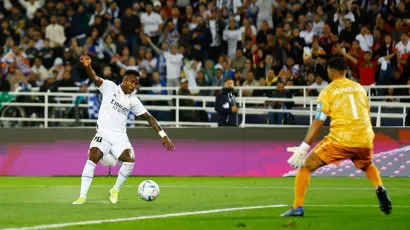 ‘Vini’ no tardó en inclinar la final a favor del Real Madrid