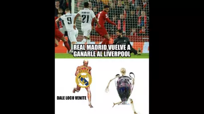 Hasta los memes celebran la goleada del Real Madrid ante Liverpool en Champions League