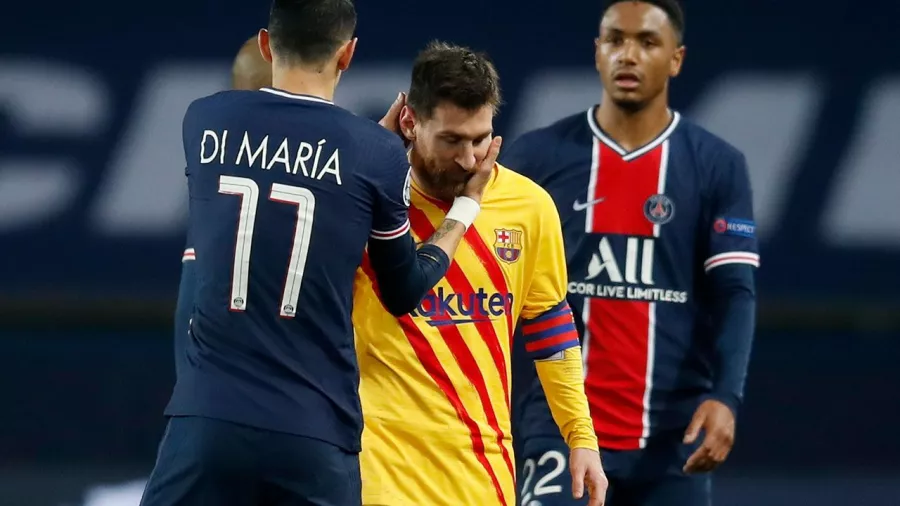2021: Última Champions League de Messi con el Barcelona.  Los culés fueron despachados en octavos de final por el PSG (5-2 global)