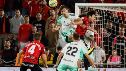 Mallorca dejó vivir a Osasuna, que terminó con 10 jugadores