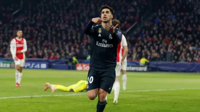 Ajax 1-2 Real Madrid: Octavos de final, ida, febrero de 2019. Ingresó en el minuto 73, anotó en el 87’ (gol del triunfo).