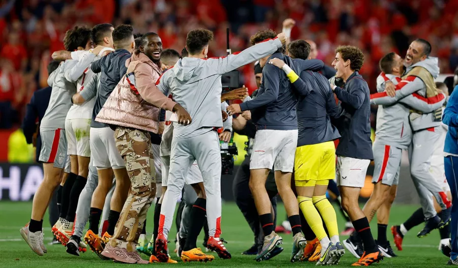 Así celebra el Sevilla su séptima final en Europa League
