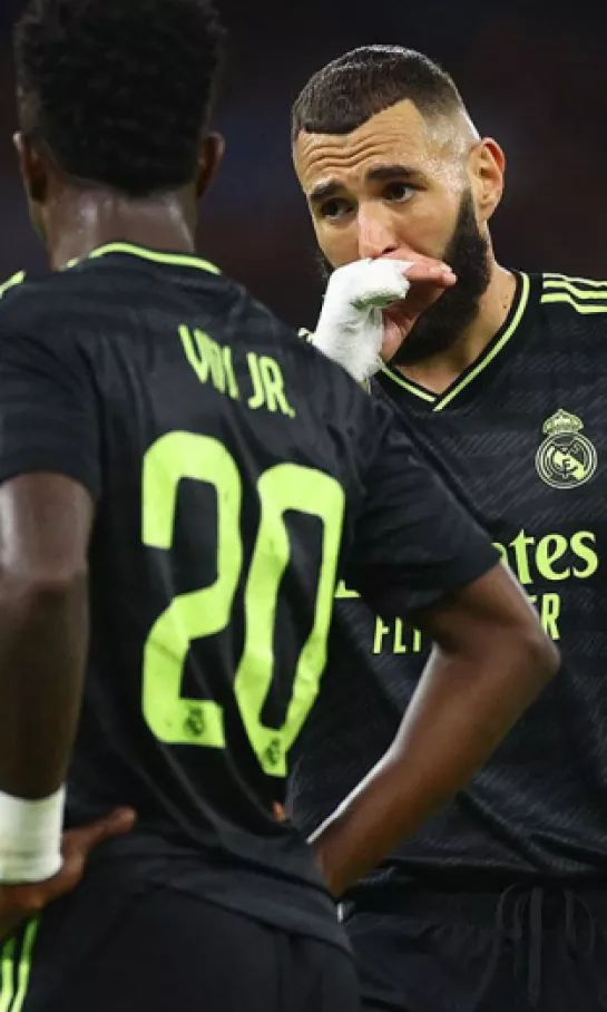 Karim Benzema y Vinícius Jr., duda para el partido ante Sevilla