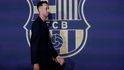 Sergio Busquets llegó temprano a su última cita en el Camp Nou