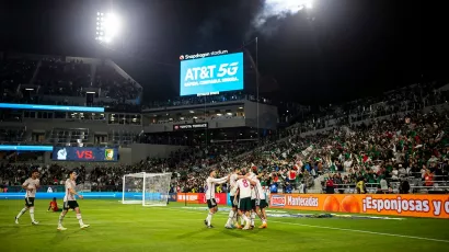 Así festejó su gol el todavía lateral del Pachuca.