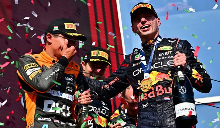 Así fue el histórico podio de Red Bull en el GP de Hungría