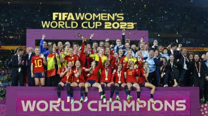 La reina Letizia levantó la Copa del Mundo junto a la Selección Española