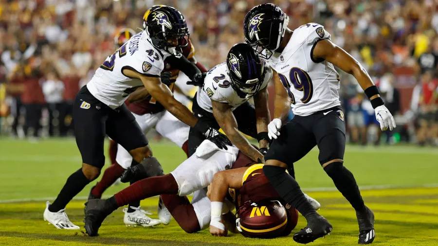 Apretado triunfo de Commanders sobre Ravens en Monday Night Football