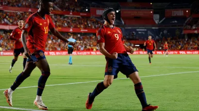 Cuarto gol de Gavi con la Selección Española 