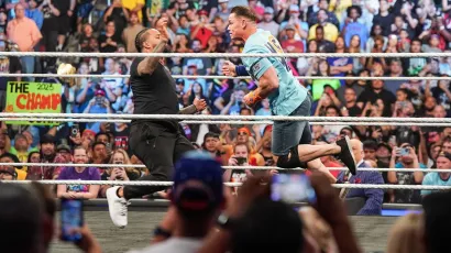 Brutal ataque de The Bloodline contra John Cena y A.J. Styles