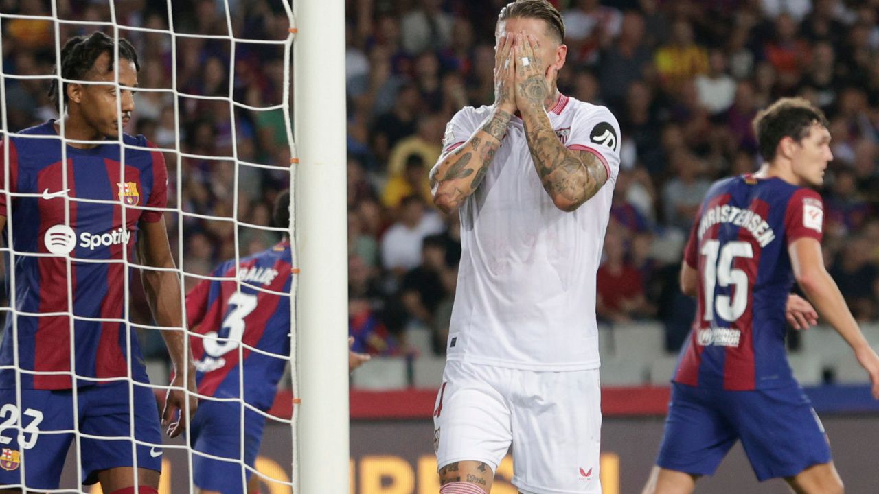 Sergio Ramos vivió el momento más amargo de su regreso a Sevilla