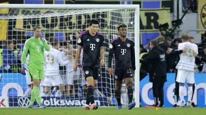 Con ello, el 1. FC Saarbrücken eliminó al Bayern Munich en la segunda ronda de la Pokal, alque no sucedía desde la 2021/22, cuando Borussia Mönchengladbach goleó 5-0 los 'Bávaros'.