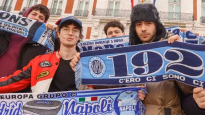 Madrid vibra con la visita del Napoli por la Champions League