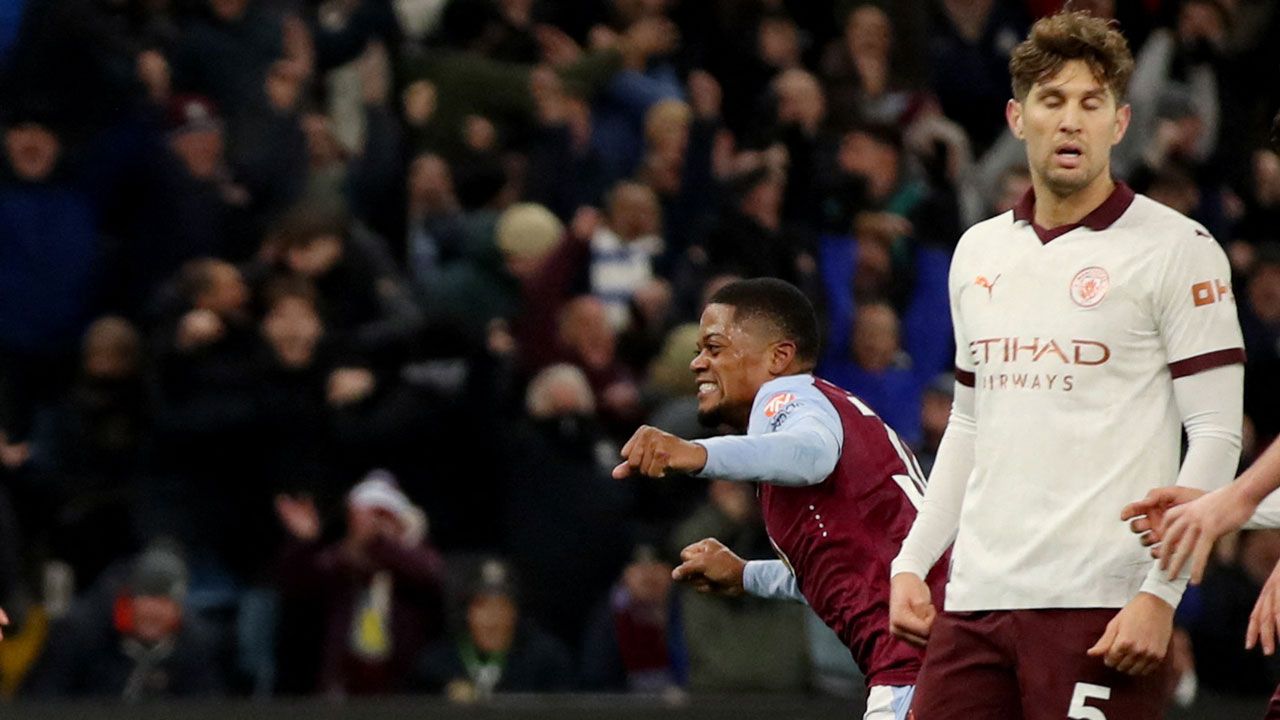 Aston Villa sorprendió a Manchester City en la Premier League