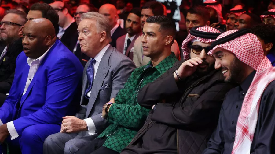 Cristiano Ronaldo, el invitado de honor en la velada de boxeo