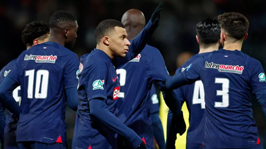 Paris Saint-Germain se dio un festín en la Copa de Francia