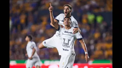 Así festejó Pumas su valioso empate en el 'Volcán', estadio donde no gana desde el 2014.