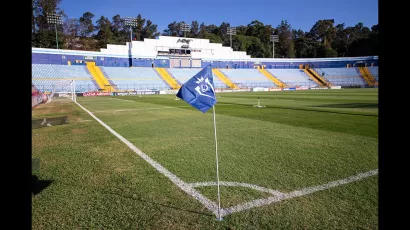 Así lucía el inmuble en los momentos previos al partido.