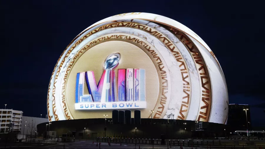 La espectacular noche anterior al Super Bowl en Las Vegas