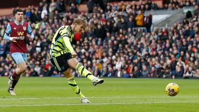 Martin Ødegaard abrió el marcador a los cuatro minutos