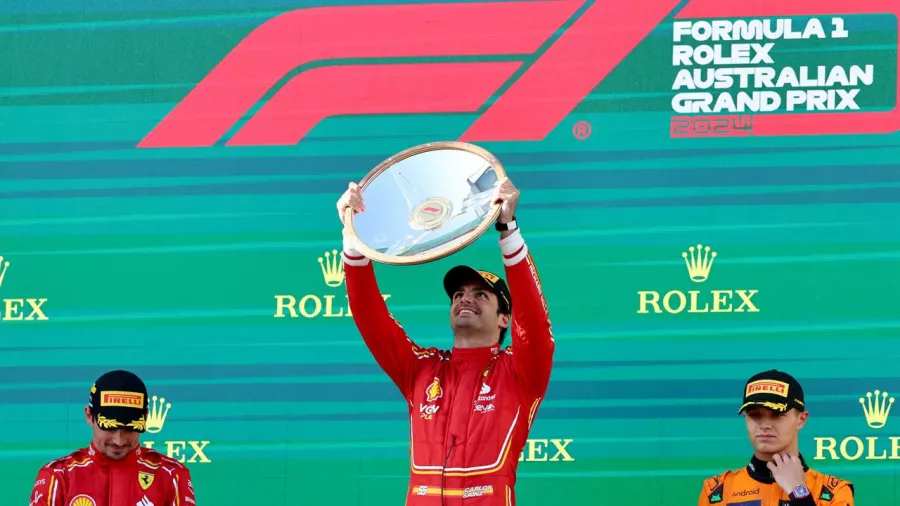 Carlos Sainz ganó el GP de Australia y terminó con el dominio de Red Bull