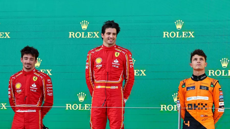 El podio lo completaron Charles Leclerc y Lando Norris