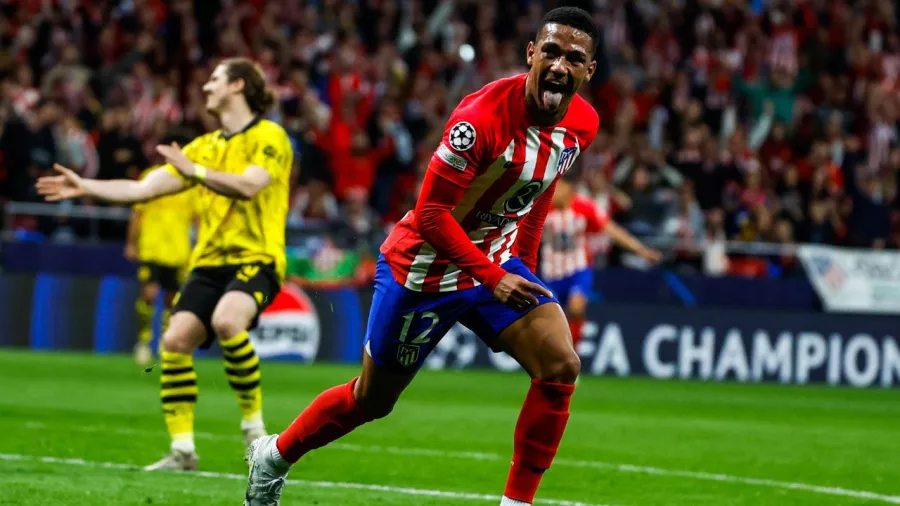Atlético de Madrid se fue al descanso de la ida de cuartos de final de la Liga de Campeones con un marcador de 2-0 a su favor