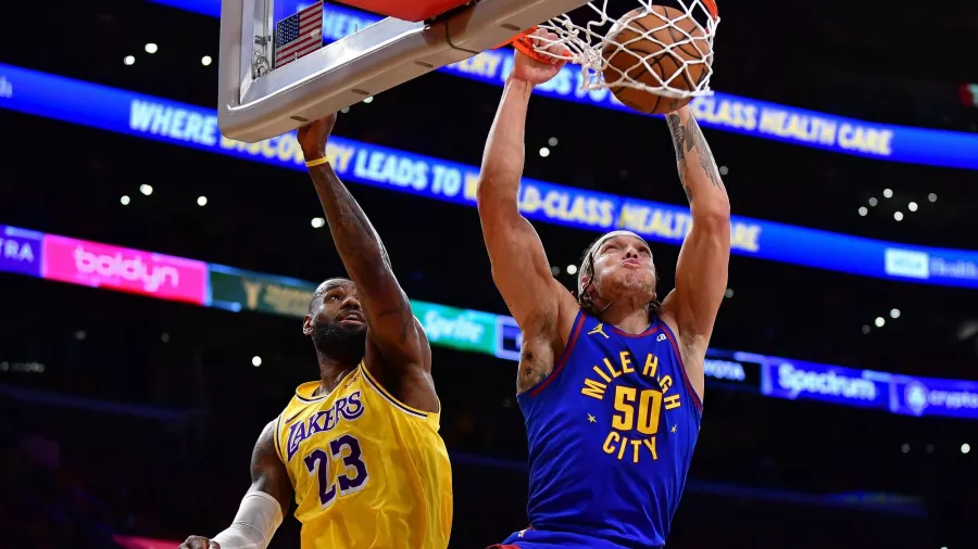 Los Nuggets están a un juego de barrer a los Lakers