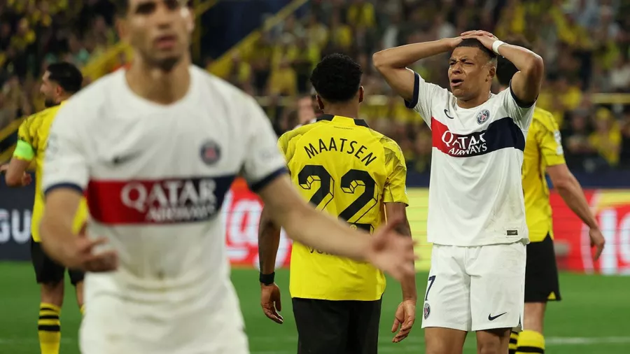 Desesperación en el PSG; se fue de Dortmund sin marcar un solo gol