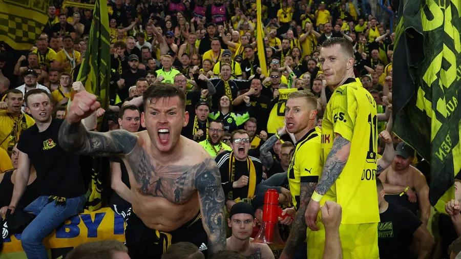 Celebración y locura amarilla del Borussia Dortmund