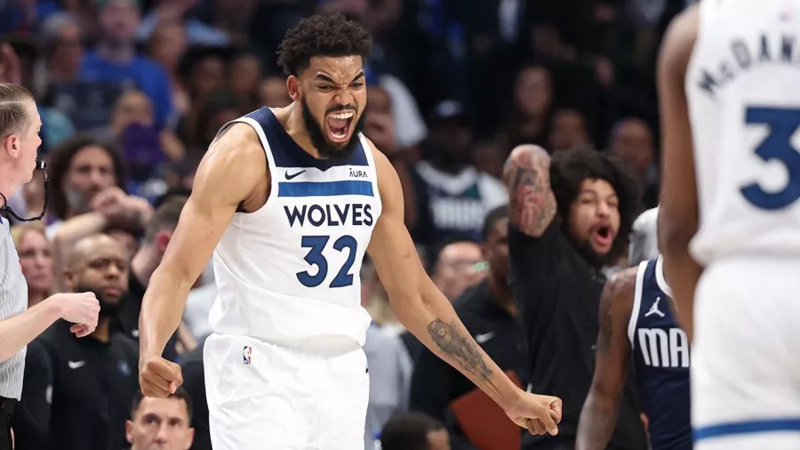 Los Timberwolves vencieron 105-100 a los Mavericks.