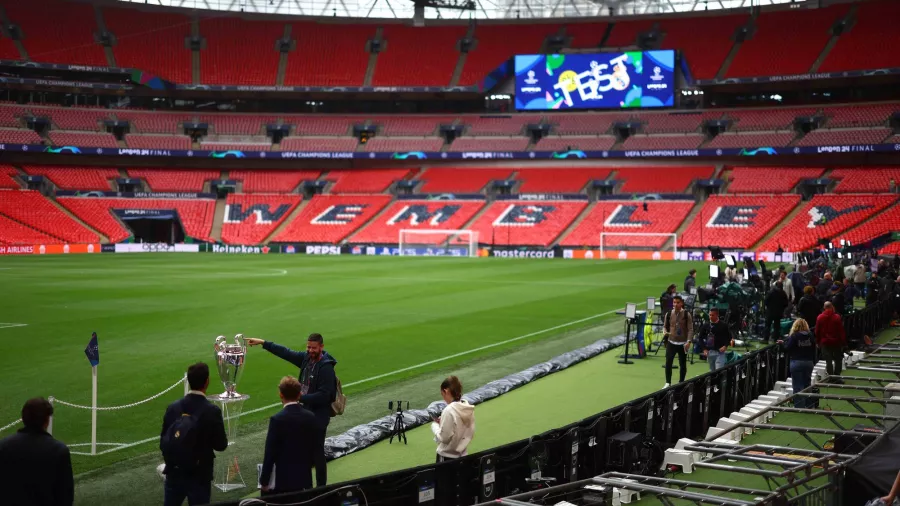 Wembley Stadium listo para la final de la Champions League