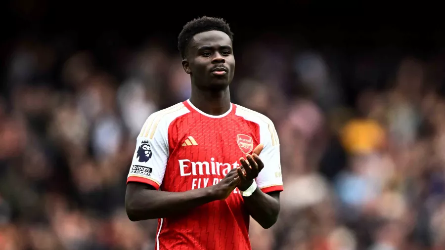 6. Bukayo Saka, Arsenal, 22 años: 195.2 MDE, contrato hasta 2027
