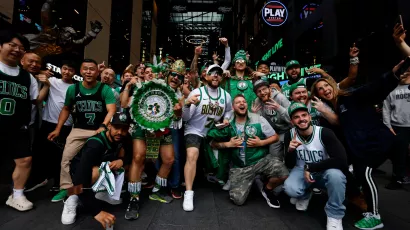 Los fans de los Celtics ya están en modo fiesta