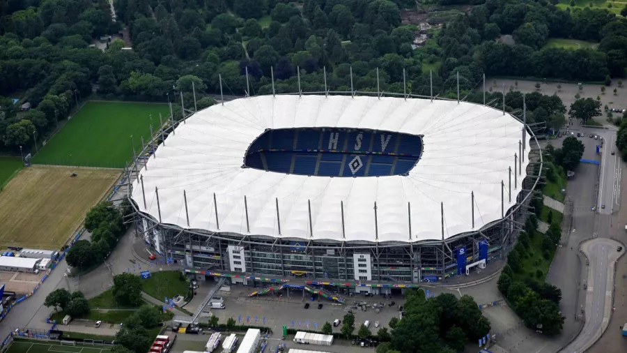 Volksparkstadion, Hamburgo: 50,215 espectadores, casa del Hamburger SV y del Shakhtar Donetsk.