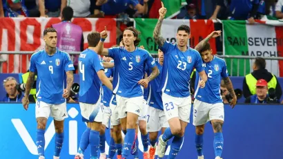 Italia remontó en cinco minutos