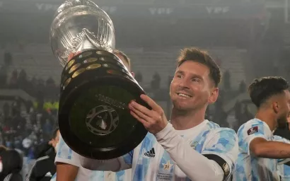1. Absolute champion.  Leo Messi finally lifted the Copa América title in the 2021 edition