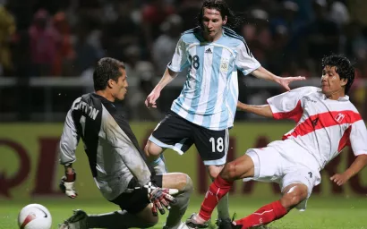 9. Leo Messi's first goal in the Copa América.  He scored it against Peru in the 4-0 win in the quarterfinals.