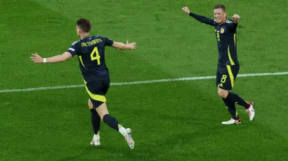 The midfielder's first goal in the Euro Cup