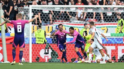 Alemania ganaba el encuentro 1-0 al minuto 26’, pero un tiro libre puso en peligro su ventaja.