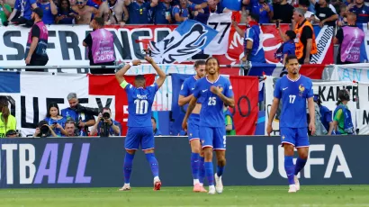 The goal resulted in France's first goal of the match.